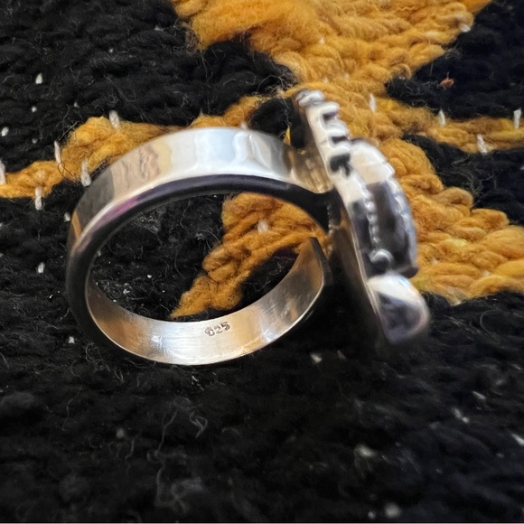 ❤️ Golden Hills Turquoise 925 Southwestern Navajo Statement Adjustable Ring 15Gm - Picture 13 of 15